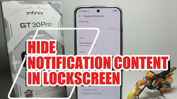 How To Hide Notification Content In Lockscreen On Infinix GT 30 Pro