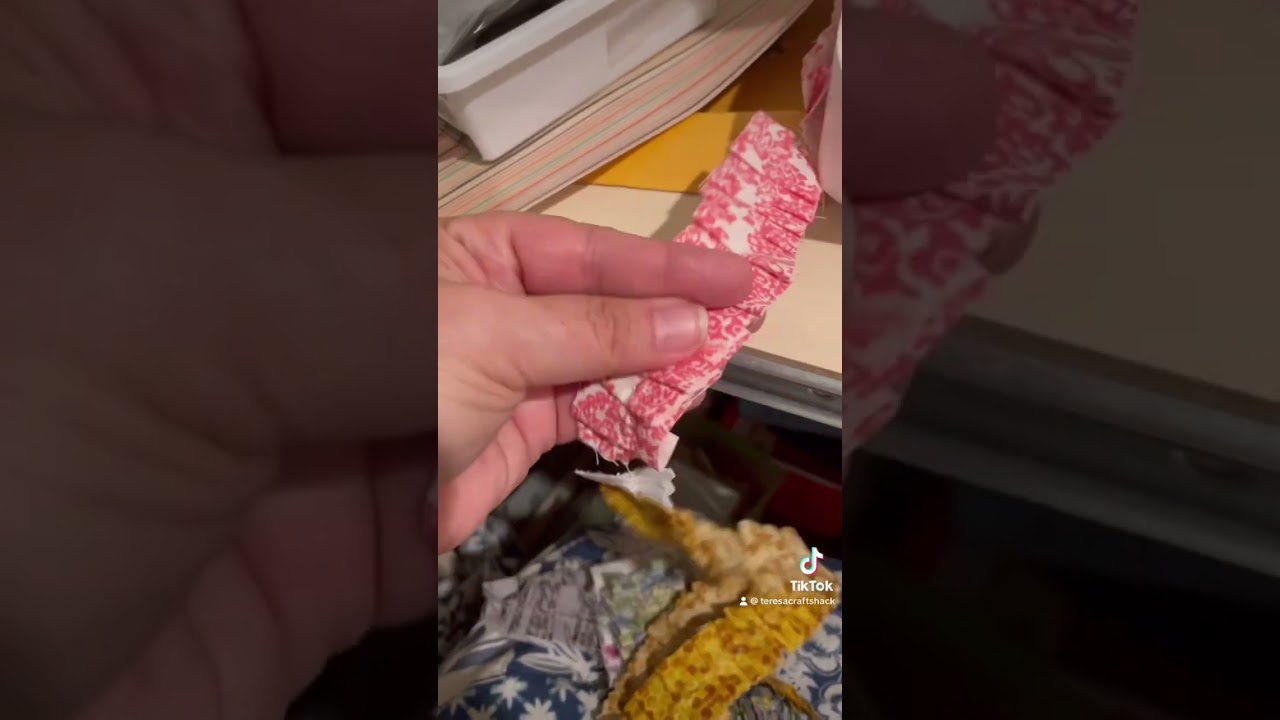 Fabric ruffles for journal 