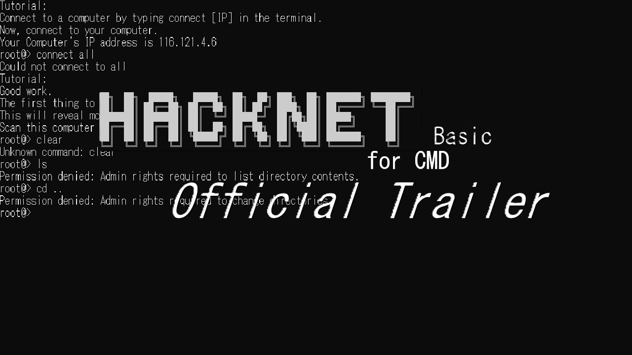 Hacknet For CMD: Basic Edition Official Trailer