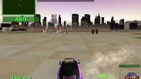 Twisted Metal 2 (PS1, 1997) all enemies are the same cars. Glitches