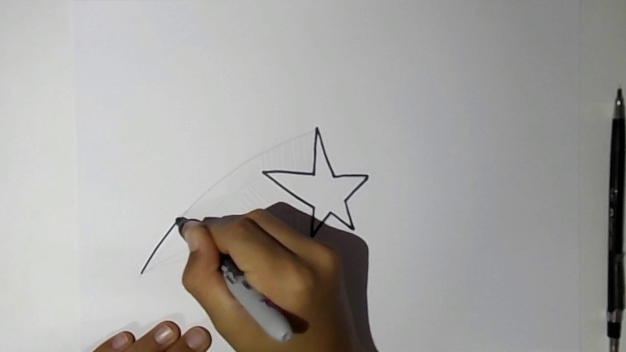 HOW TO DRAW A SHOOTING STAR - YouTube