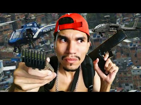 ASMR - CORTEI SEU CABELO NO MORRO EM DIA DE OPERAÇÃO✂️🚔🚁!