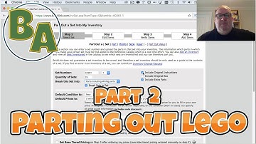 How to part out Lego sets for Bricklink Part 2 - Uploading via Bricklink