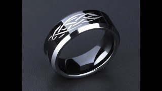 Make a Bold Statement with Black Tungsten Ring