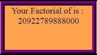 php tutorial-how to find factorial no by using loop