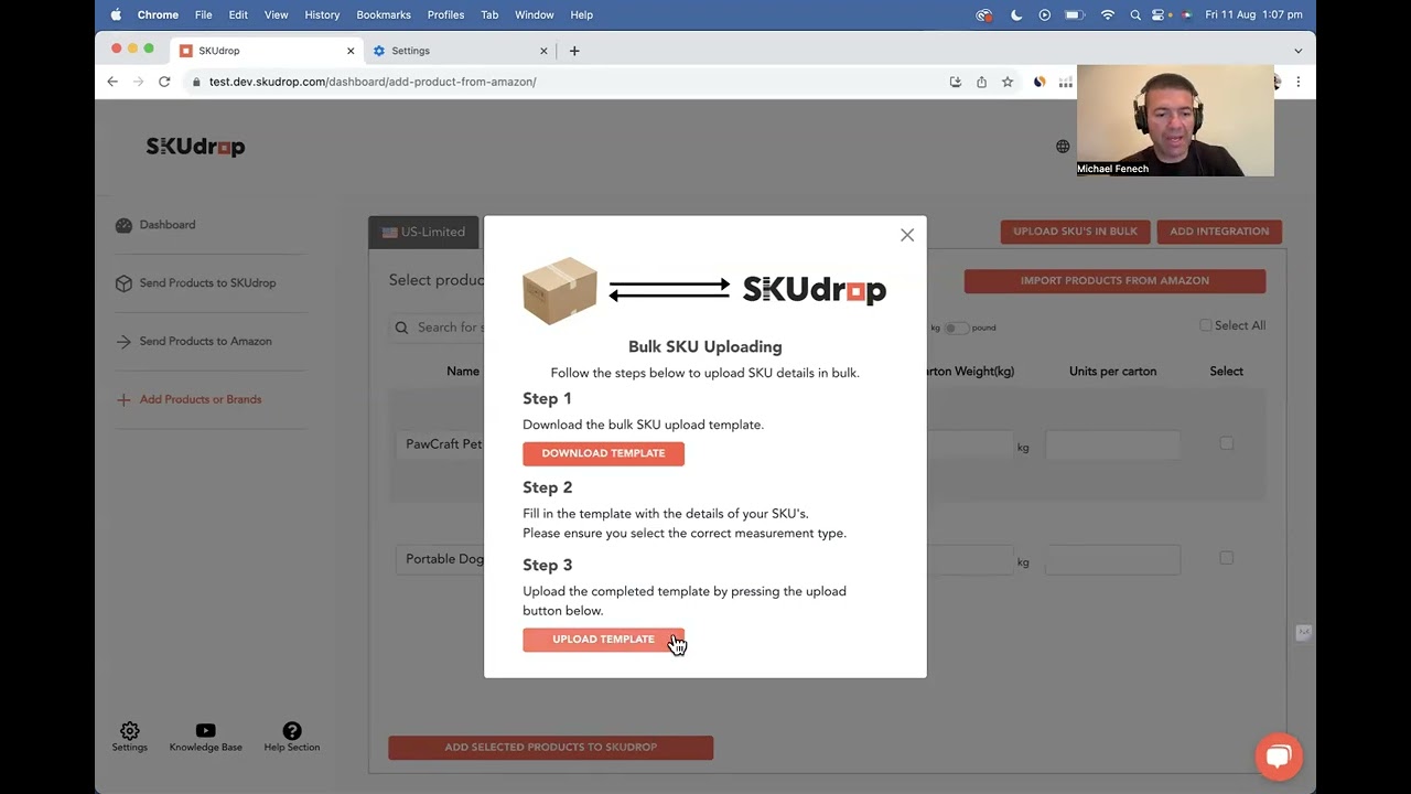 Bulk uploading SKU's to SKUdrop