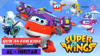 Surah Al Infitar 5x Repetition for Easy Memorizing | Super Wings Airplane Game Animation |