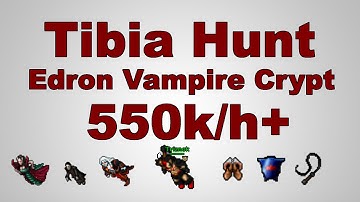 Tibia Hunt: Lvl 150 EK Edron Vampire Crypt 500k/h Exp