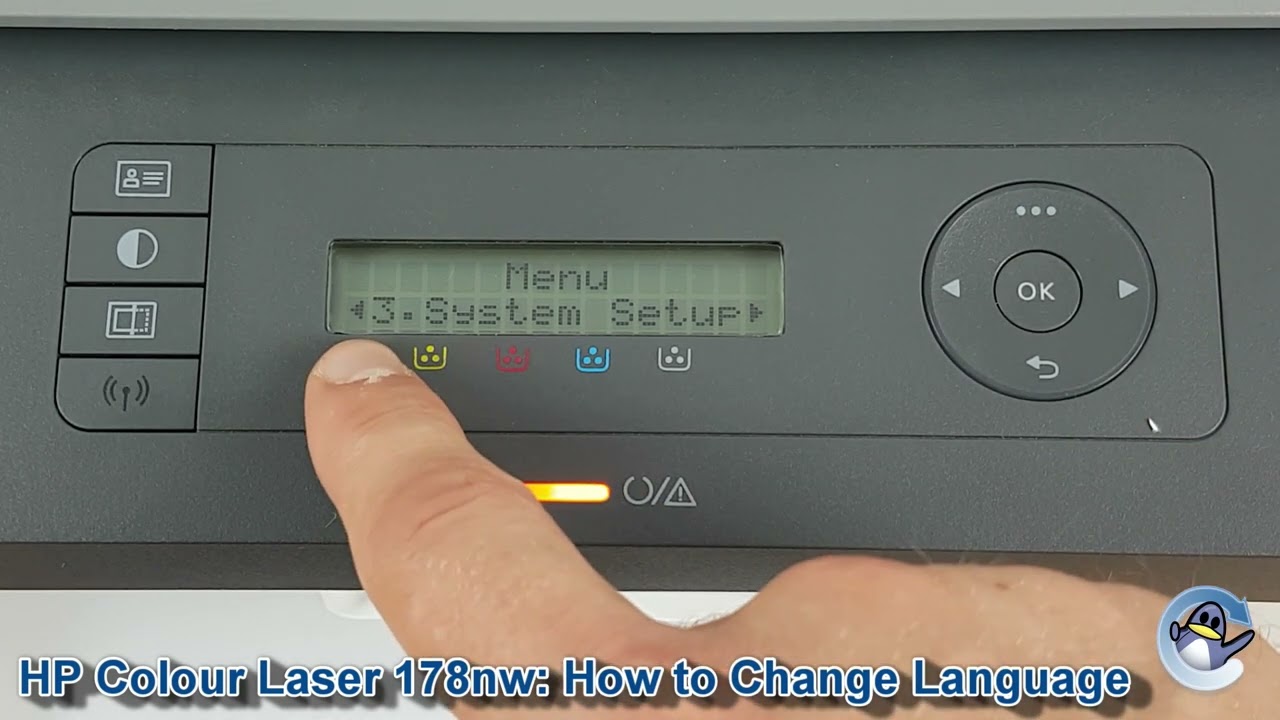 HP Colour Laser MFP 178nw: How to Change the Selected Language