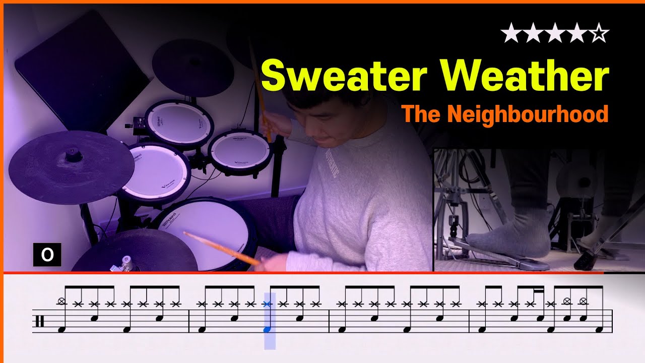 The Neighbourhood - Sweater Weather () Pop Drum Cover with Sheet