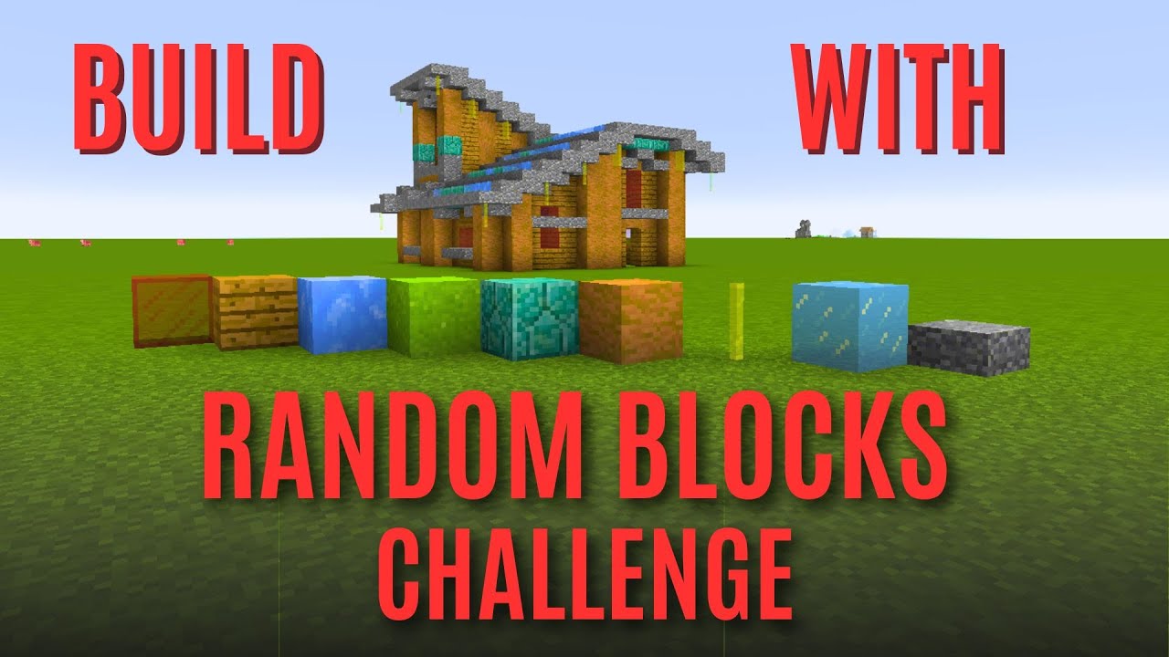 Can I Build A House With RANDOM Blocks? Challenge Build - YouTube