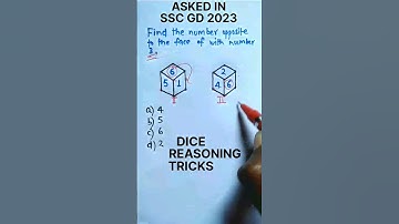 SSC GD 2023 Question | dice reasoning tricks | #shorts #math #viral #dice #ssc #sscgd #sscchsl
