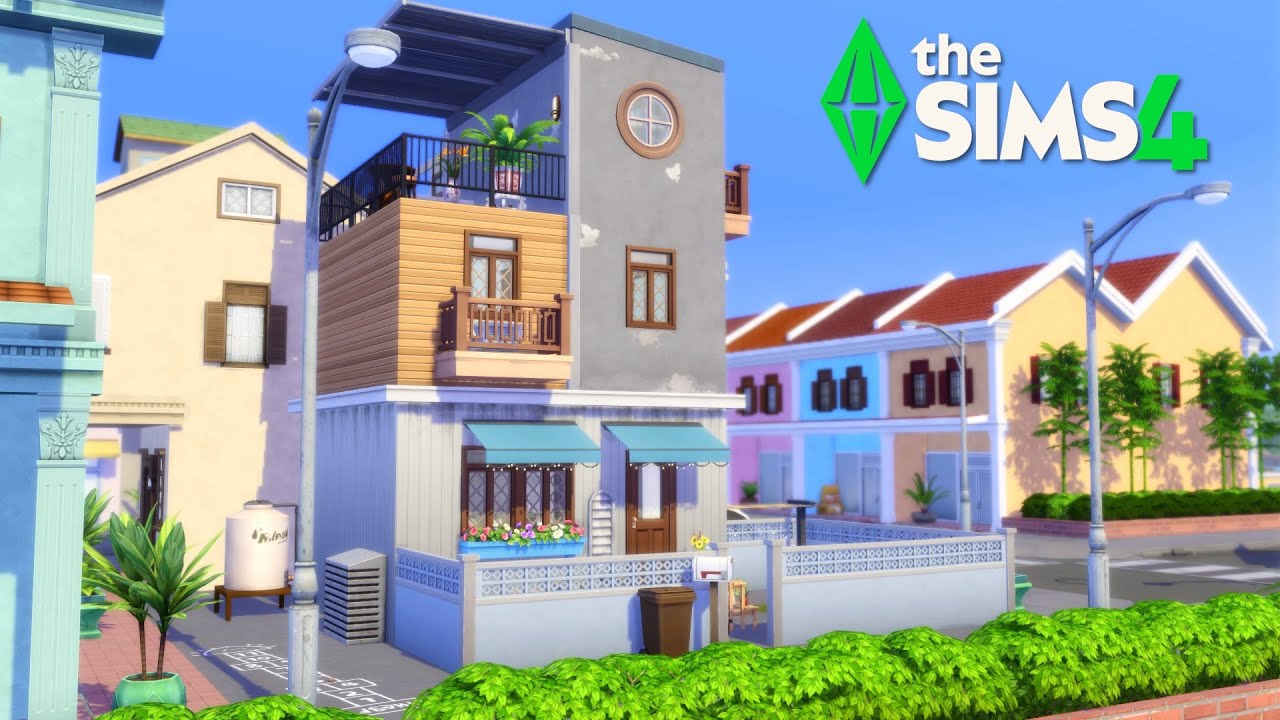 A built a TINY HOUSE in Tomarang | The Sims 4: Speed build (NO CC ...