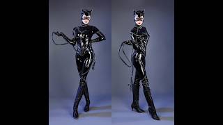 Batman Returns Catwoman Selina Kyle Cosplay Costume Dc Comic Jumpsuit Mask