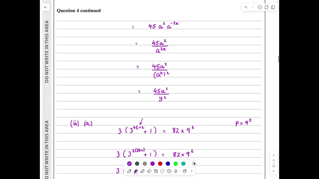 IAL, Edexcel, январь 2025 г., P1, Q4, Алгебраические выражения, Законы индексов, Чистые, Ник Пите...
