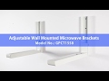 GPCT1558 - 2 Pcs Microwave Brackets Adjustable Wall Mount Shelf Heavy Duty Carbon Steel