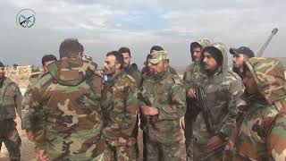 Syrian Arab Army and Russian Su-25 airstrikes shelling HTS forces in Hama Governorate 12/4/2024