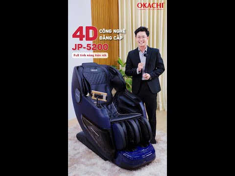 Ghế massage 4D OKACHI JP-5200 Plus cao cấp (xanh)
