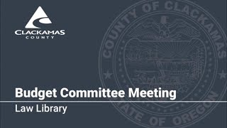 Law Library Budget Presentation 2019