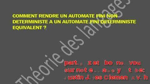 Comment rendre un AFND en un AFD équivalent