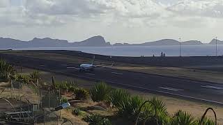 Transavia arrival in Madeira Island from Oporto