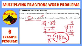Multiplying Fractions Word Problems (6 EXAMPLES!!)