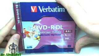 Mr. LiveRoBoT =UnBOXing= Чистый Диск Verbatim 8X DVD+R DL [8.5 GB]