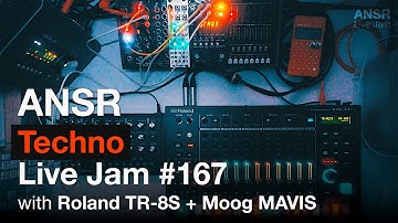 ANSR - Techno Live Jam - 167 with Roland TR-8S + Moog MAVIS
