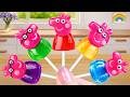 Peppa Pig Jelly Recipe🐽How To Make Easy Miniature Rainbow Fruit Jelly | Mini Cake Wonderland