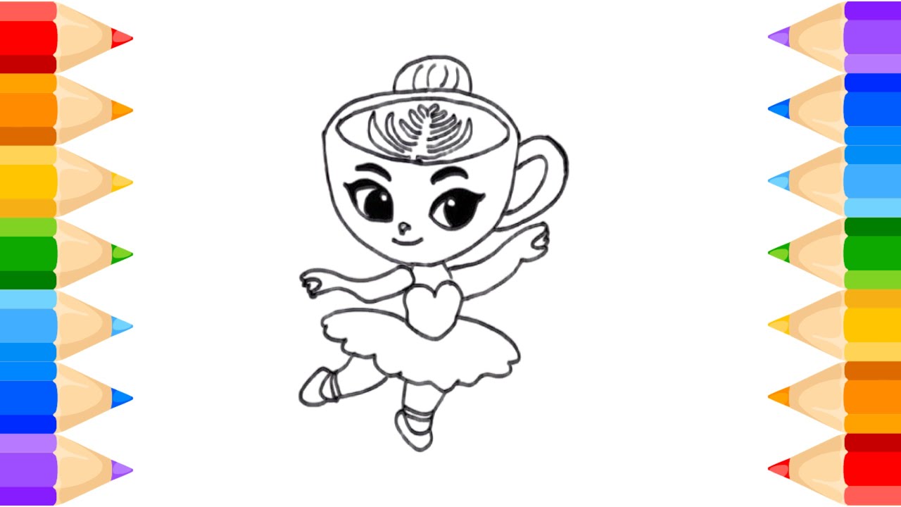 How To Draw Ballerina Cappuccina Drawing & Coloring For Kids and