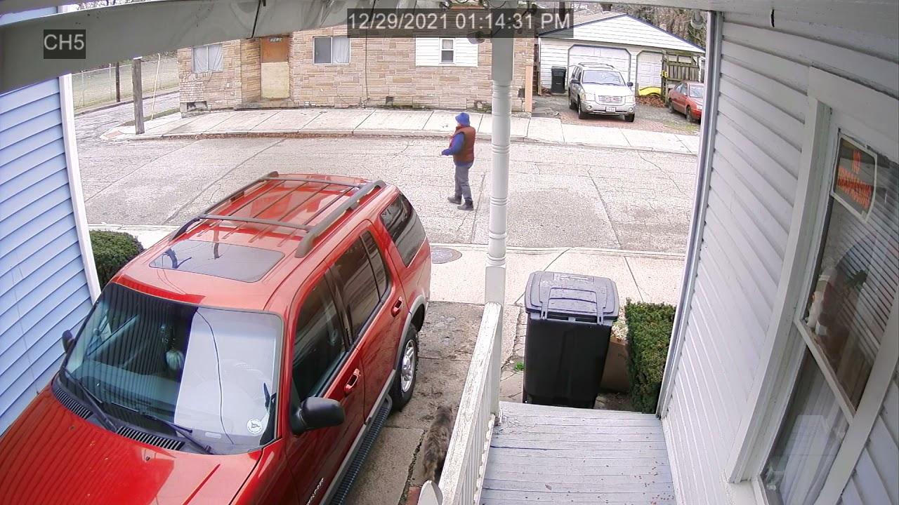 Creeper Videotaping the Neighborhood, North Broadway, Cleveland, Ohio