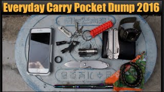 Everyday Carry (EDC) Pocket Dump Spring 2016 -- Exploring South Korea | Budget Bugout