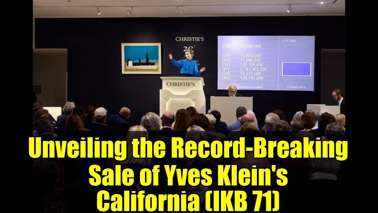 Unveiling the Record-Breaking Sale of Yves Klein's California (IKB 71)