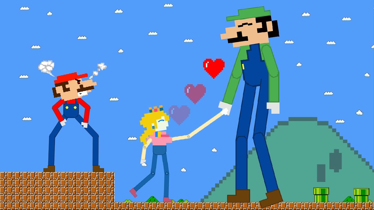 Tall Mario Peach Vs The Giant Tall Zombie Luigi Maze - If Mario Love Peach 11 | Game Animation