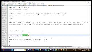 16.Method overriding in java