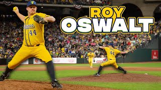46 Year Old Roy Oswalt Gets Strikeout With Wicked Curveball The Savannah Bananas