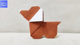 Origami Puppy Tutorial  How to make a paper DOG