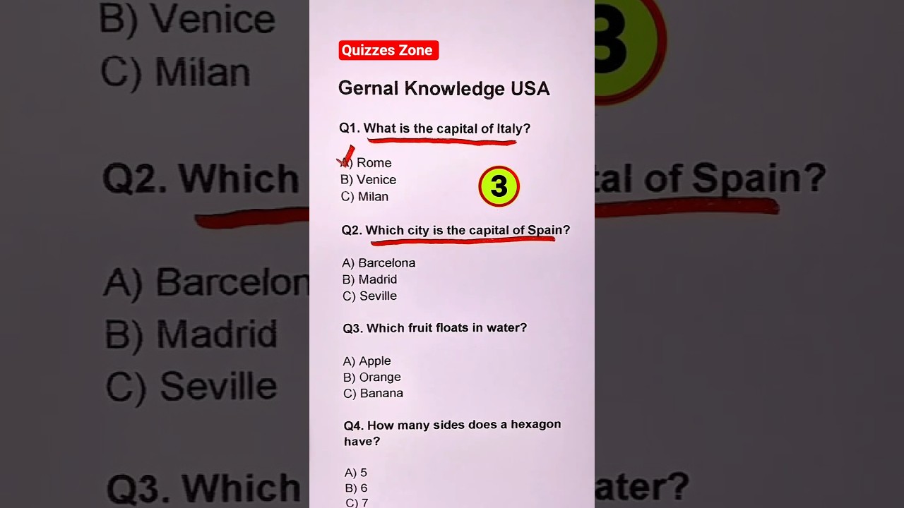 🇱🇷 USA Gernal Knowledge | Quiz Challenge! 🧠 