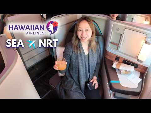 Hawaiian Airlines Business Class: Not What I Expected ✈️ Seattle to Tokyo | Boeing 787 Dreamliner