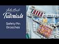 Seed Bead Safety Pin Brooch