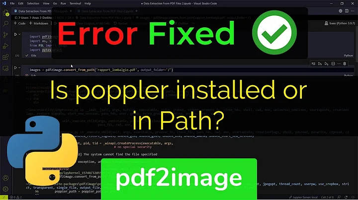 Pdf2image Convert From: Is Poppler Installed And In Path - Error Fixed