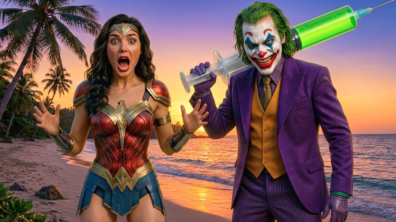 Unexpected Team-Up: Joker Killed his Love Wonder woman | AI Superhero Film