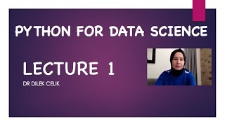 Python for Data Science - Lecture 1