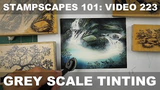 Stampscapes 101: Video 223. Grey Scale Tinting