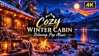 Chill Pop Mix ❄️ Cozy Winter Cabin | Relaxing Pop Music 4k
