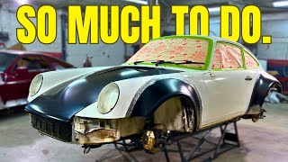 TURBO WIDE 911 Backdate - Front Flare Welding & Latch Panel Install, Long Hood (Ep. 2)