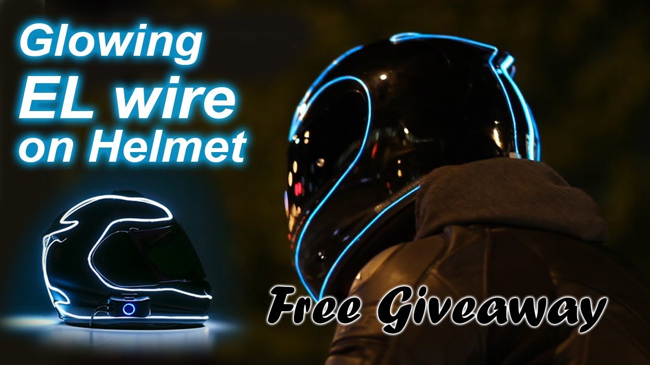 el wire motorcycle helmet Night Shift GLOWING HELMET at night ||