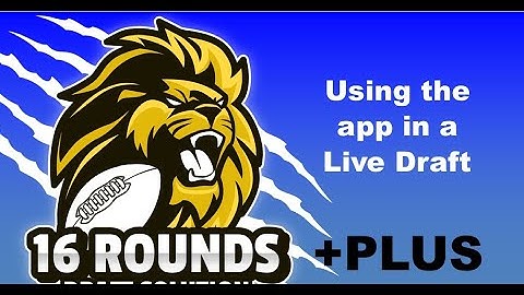 Using 16 Rounds+PLUS in a Live Draft