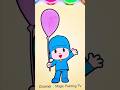 Pocoyo🎈 #trending #cartoon #shortfeed #forkids #pocoyo #magicpaintingtv #satisfying #kidsart