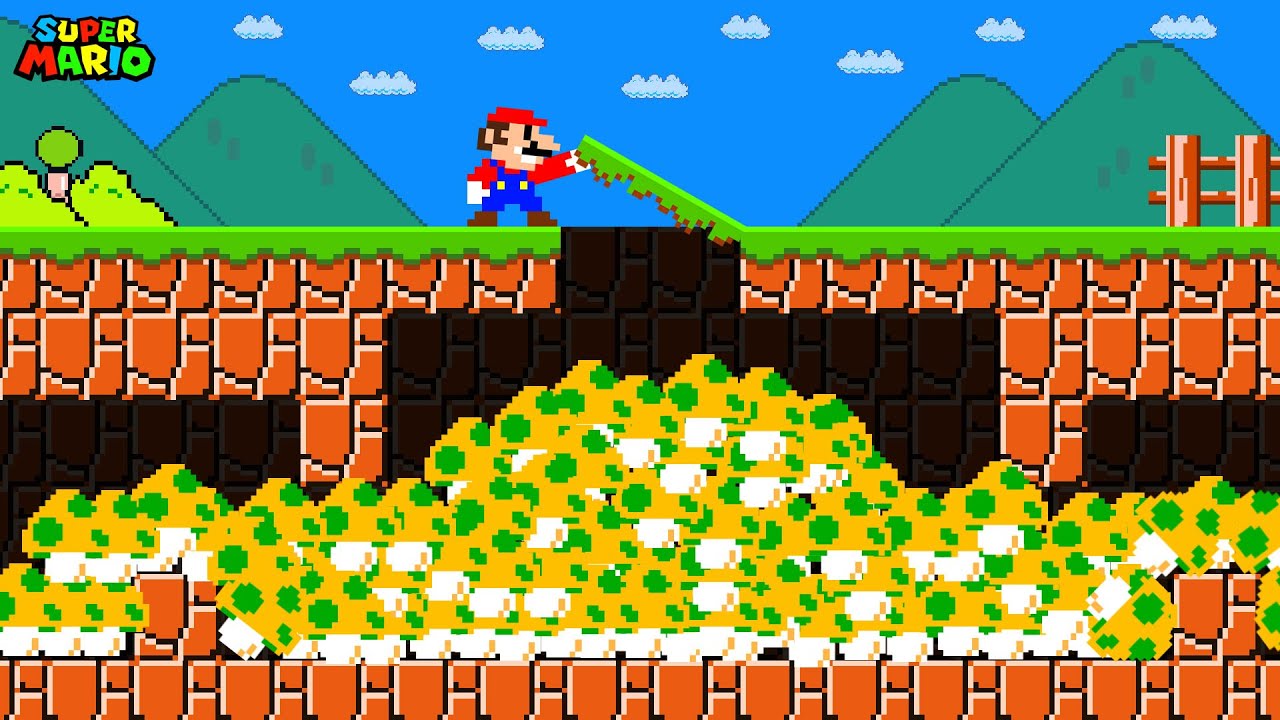 Mario Became IMMORTAL with Unlimited 1-UP Mushrooms in Super Mario Bros